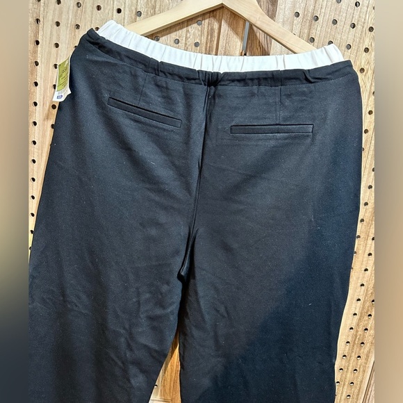 NWT Blenca Black & White Wide Leg Drawstring Viscose Trousers - Picture 5 of 5